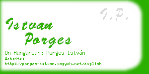 istvan porges business card