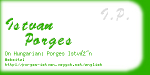 istvan porges business card